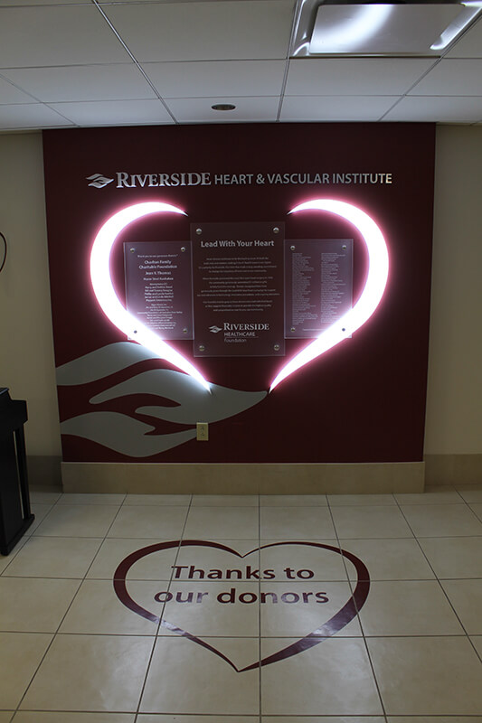 Riverside Healthcare donor wall